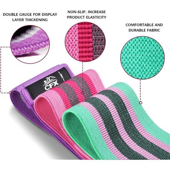 Resistance Bands Set, Exercise Bands with Non-Slip Design for Hips & Glutes - Picture 3 of 7